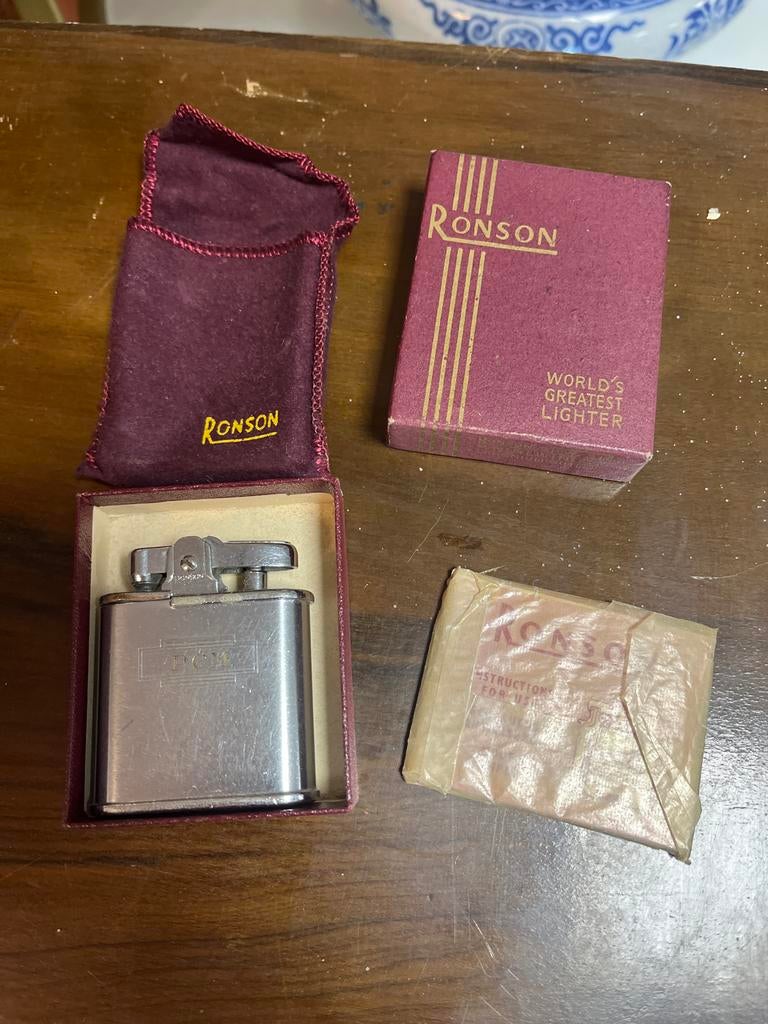 Ronson aansteker met initialen PCM, Gebruikt, Ophalen of Verzenden, Aansteker, Ronson