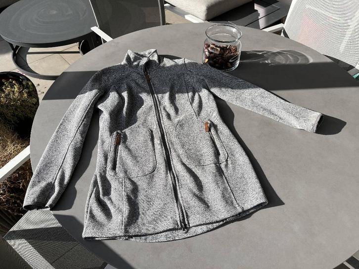 Nieuw grijs/zwart Moberg jasje, maat L, Kleding | Dames, Jassen | Zomer, Nieuw, Maat 42/44 (L), Grijs, Verzenden