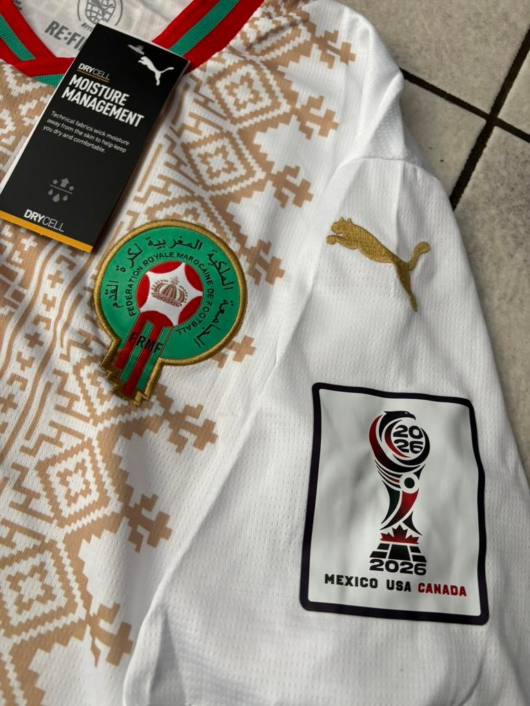 Marokko WK 2026 Uitshirt met WK patches, Ophalen of Verzenden, Zo goed als nieuw, Buitenlandse clubs, Shirt