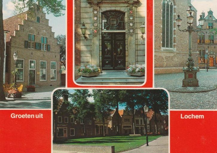 LOCHEM Raadzaal Ingang Stadhuis Markt Groeten, Verzamelen, Ansichtkaarten | Nederland, Gelopen, Gelderland, 1980 tot heden, Verzenden