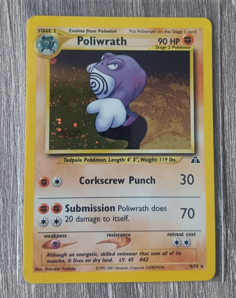 Poliwrath holo Neo Discovery, Ophalen of Verzenden, Zo goed als nieuw