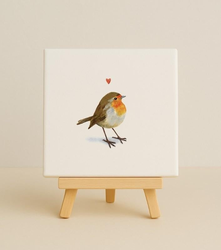 Tegeltje Roodborstje, Huis en Inrichting, Woonaccessoires | Wanddecoraties, Ophalen of Verzenden, Nieuw