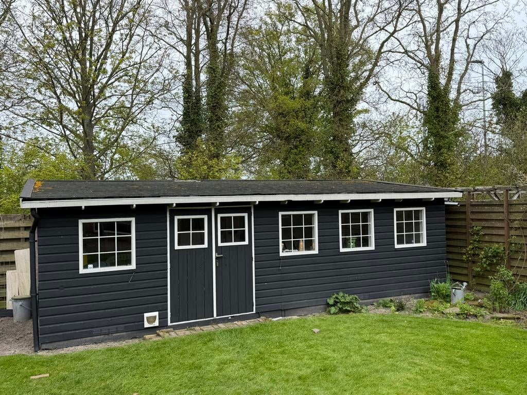 Schuur / tuinhuis 8x3 meter gratis af te halen, Tuin en Terras, Tuinhuizen, Ophalen, Zo goed als nieuw, Schuur
