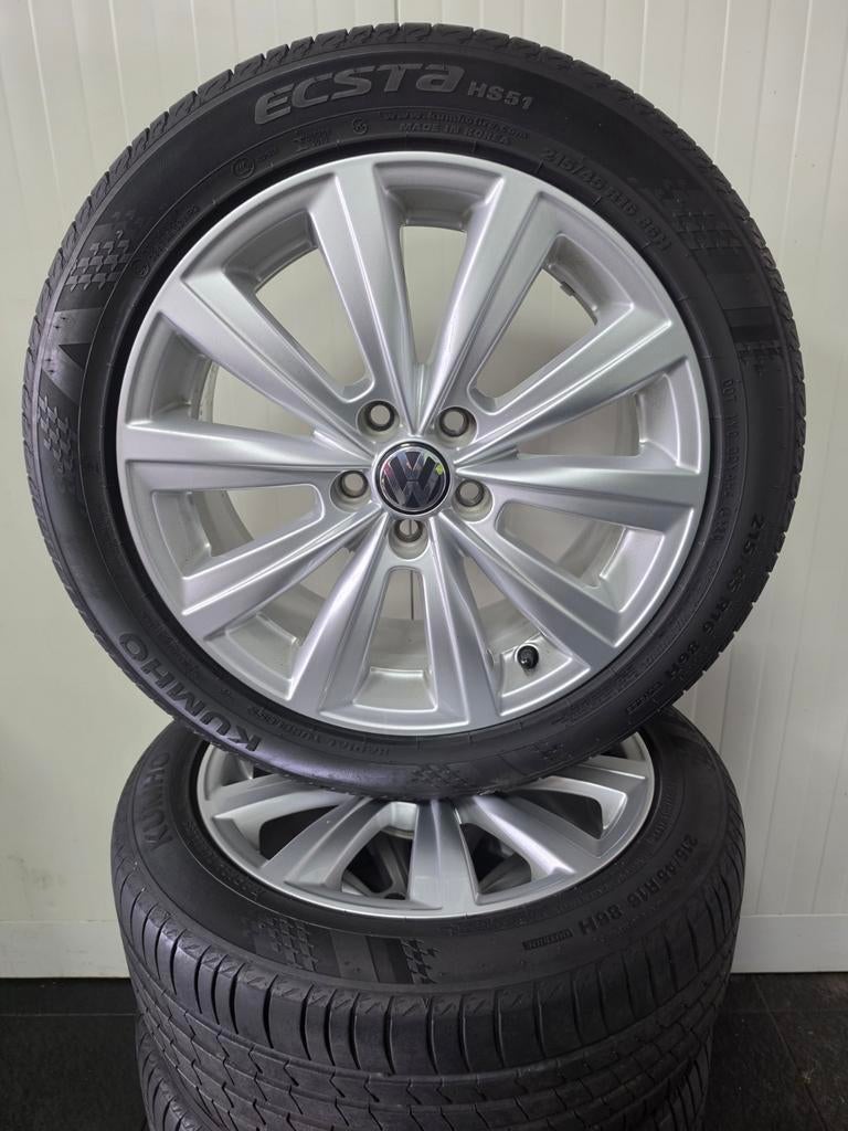 Vw polo velgen 16 inch met zomerbanden, Auto-onderdelen, Banden en Velgen, 215 mm, 16 inch, Banden en Velgen, Ophalen of Verzenden