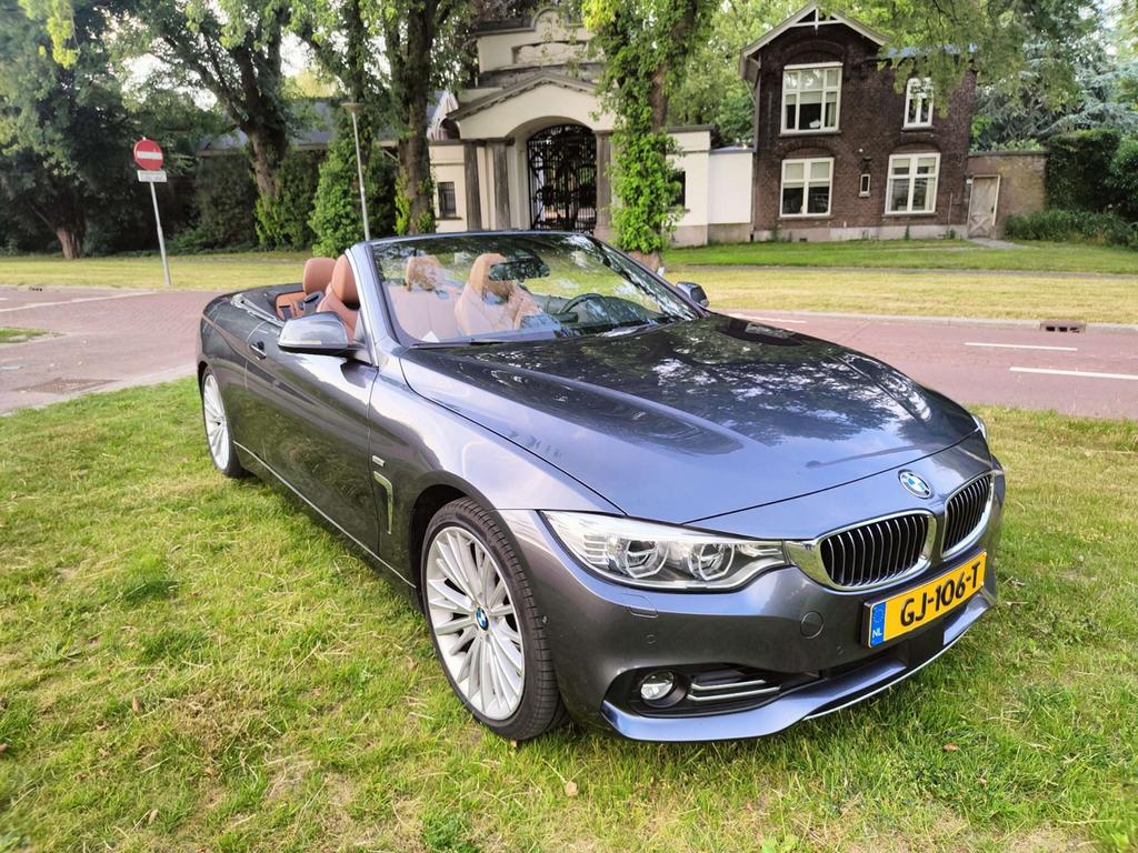 BMW 4-Serie 428IA 2.0 Cabrio 2015 Grijs Full opties!!!, Auto's, Automaat, 745 kg, Euro 6, Cabriolet