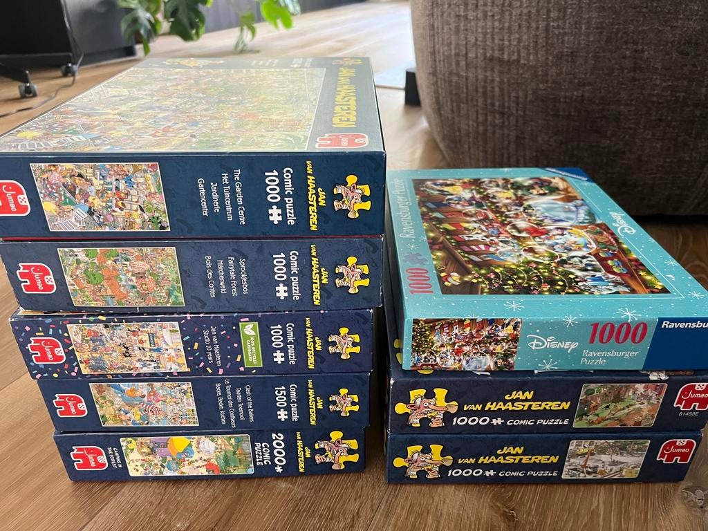 Jan van Haasteren puzzels en Disney puzzel, Ophalen, 500 t/m 1500 stukjes, Zo goed als nieuw