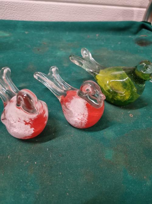 beelden glazen vogels vintage handgeblazen, Verzamelen, Ophalen of Verzenden