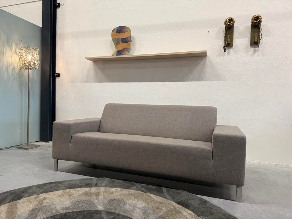 Als nieuw Gelderland 6511 Bank 2,5 zits Ploegwool Beige 202, Tweepersoons, 75 tot 100 cm, Ophalen of Verzenden, Zo goed als nieuw