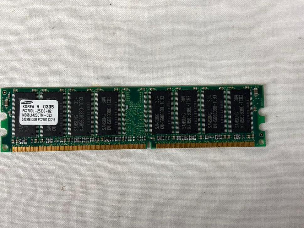 Samsung 512MB DDR PC2700 CL2.5 RAM Geheugenmodule, Computers en Software, RAM geheugen, Verzenden, DDR, Desktop, Gebruikt