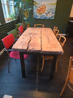 origineel oude deur India  ruw houten eettafel 173 93 h78, Ophalen, Rechthoekig, 200 cm of meer, 50 tot 100 cm