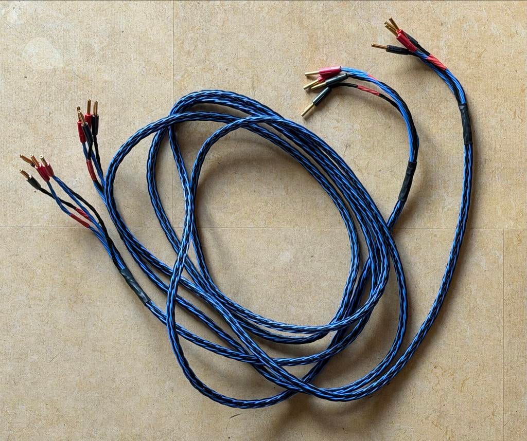 Kimber luidsprekerkabels 8TC Bi-Wire/Amp banaan 2x 2,5m, Ophalen of Verzenden, Zo goed als nieuw, 2 tot 5 meter, Luidsprekerkabel