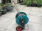 Gardena tuinslang op haspel, Tuin en Terras, Tuinslangen, Ophalen, Zo goed als nieuw, Tuinslanghaspel