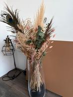 Prachtig droogbloemen boeket met vaas, Huis en Inrichting, Woonaccessoires | Droogbloemen, Ophalen, Zo goed als nieuw