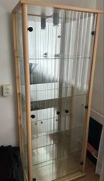Vitrinekast met 6 glazen legplanken, Ophalen, Gebruikt, 50 tot 100 cm, Glas
