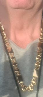 Nieuwe model Koningsketting 18 karat goudlaag, Sieraden, Tassen en Uiterlijk, Kettingen, Ophalen of Verzenden, Nieuw, Goud, Goud