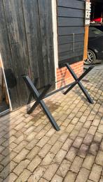 Stevige tafelpoot / kruispoot zwart, Huis en Inrichting, Tafels | Eettafels, Ophalen, Zo goed als nieuw, Rond, 50 tot 100 cm