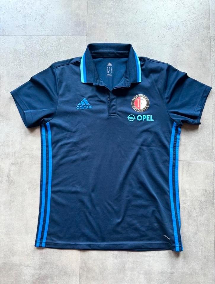 Feyenoord Polo Shirt (Maat M), Kleding | Heren, Polo's, Zo goed als nieuw, Maat 48/50 (M), Blauw, Verzenden