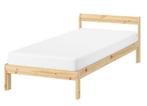 Ikea Bed NEIDEN LURÖY, Ophalen, Eenpersoons, Wit, Zo goed als nieuw