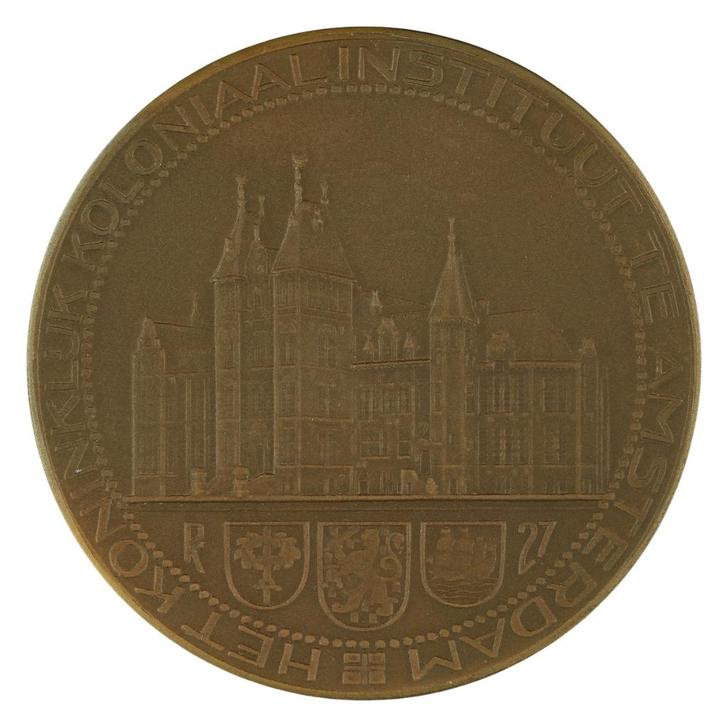 PENNING VPK 1926 J.J. van Goor : Koloniaal Instituut, Postzegels en Munten, Penningen en Medailles, Brons, Nederland, Verzenden