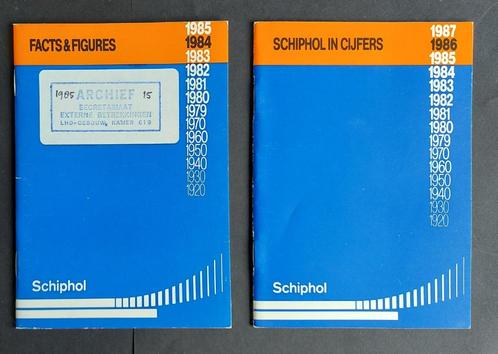 2 boekjes Schiphol in cijfers, 1984 en 1986 (SC61), Verzamelen, Luchtvaart en Vliegtuigspotten, Gebruikt, Boek of Tijdschrift
