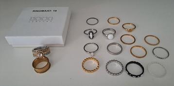 NIEUWSTAAT 2X  BASIS IXXXI RING MET 15 VULRINGEN MAAT: 19 beschikbaar voor biedingen