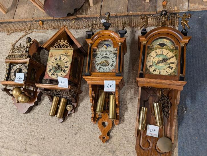 4 oud hollandse klokjes samen €100., Antiek en Kunst, Antiek | Klokken, Ophalen
