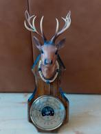 Retro, vintage barometer met hertenkop met gewei, Ophalen of Verzenden