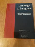 Language to language Christopher Taylor boek, Ophalen of Verzenden, Nieuw