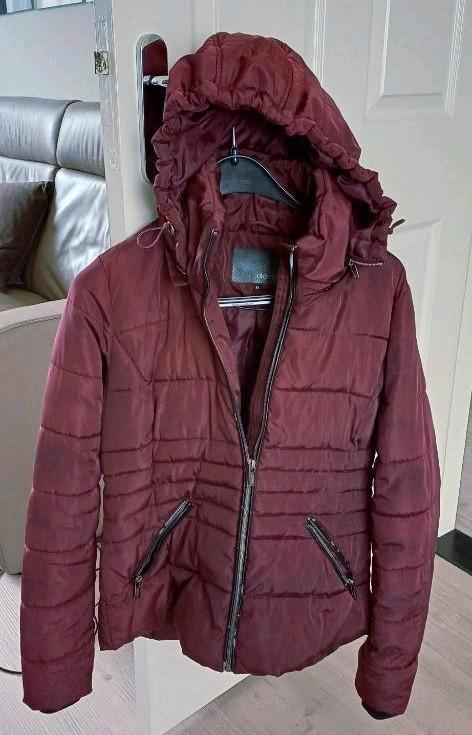 Goede bordeauxrode winterjas Eksept/Shoeby, maat S, Kleding | Dames, Jassen | Winter, Gedragen, Maat 36 (S), Rood, Ophalen of Verzenden