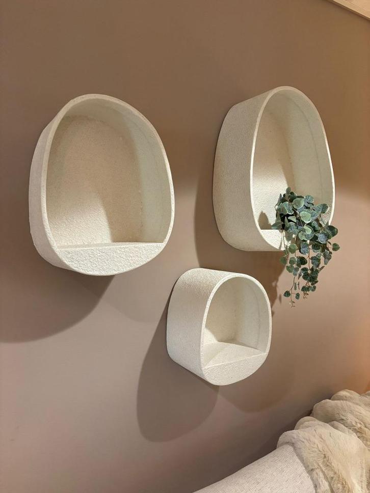 Showmodel Wandplank Marmer composiet beige Set van 3 stuks, Huis en Inrichting, Woonaccessoires | Wandplanken en Boekenplanken
