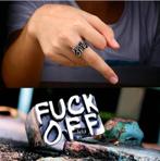 Fuck Off ring, Ø 19,0 mm, 18 tot 19, Nieuw, Dame, Zilver