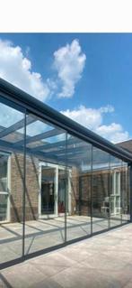 Glazen schuifwand / schuifpui - 6 deuren afmetingen, Tuin en Terras, Overkappingen, Ophalen of Verzenden, Gebruikt, Veranda