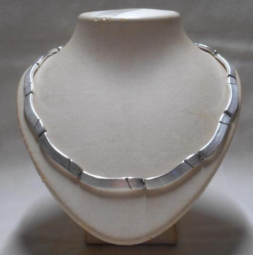 Zilveren massief vintage collier nr.483, Sieraden, Tassen en Uiterlijk, Kettingen, Zo goed als nieuw, Zilver, Zilver, Verzenden