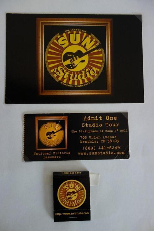 Sun Studio kaart,entree,lucifers, Verzamelen, Muziek, Artiesten en Beroemdheden, Nieuw, Foto of Kaart, Ophalen of Verzenden