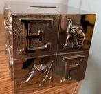 Verzilverde spaarpot, Verzamelen, Spaarpotten, Ophalen of Verzenden, Zo goed als nieuw, Metaal of Blik