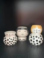 Bloempot gezichtjes van Intratuin / gezichtsvaasjes, Ophalen of Verzenden, Zo goed als nieuw, Overige materialen, Minder dan 25 cm