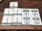 Art Deco/Nouveau Tegels - Set van 9 stuks., Antiek en Kunst, Antiek | Wandborden en Tegels, Ophalen of Verzenden