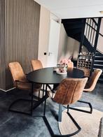 Complete eethoek met 6 stoelen, Ophalen, Zo goed als nieuw, 4 tot 6 stoelen, Niels