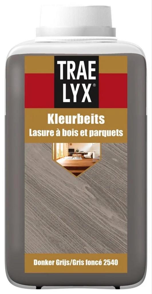 Trae-lyx Kleurbeits 2540 Donker Grijs - 1 LTR, Doe-het-zelf en Verbouw, Verf, Beits en Lak, Nieuw, Lak, Minder dan 5 liter, Ophalen of Verzenden