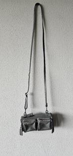 grijs leer mini bag van burkely (9825), Ophalen of Verzenden, Grijs, Leer