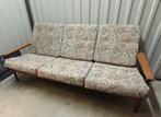 Vintage 3-zitsbank mid-century, Huis en Inrichting, Banken | Bankstellen, Ophalen, Gebruikt, Driepersoons, Rechte bank