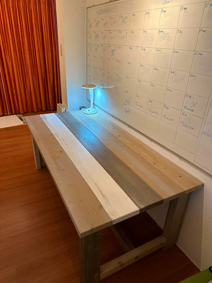 Eettafel 200 x 100, Huis en Inrichting, Tafels | Eettafels, Zo goed als nieuw, 50 tot 100 cm, 200 cm of meer, Vijf personen of meer