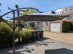 Zweefparasol grijs, met hoes en voet, Tuin en Terras, Ophalen, Gebruikt, Kantelbaar, 2 tot 3 meter