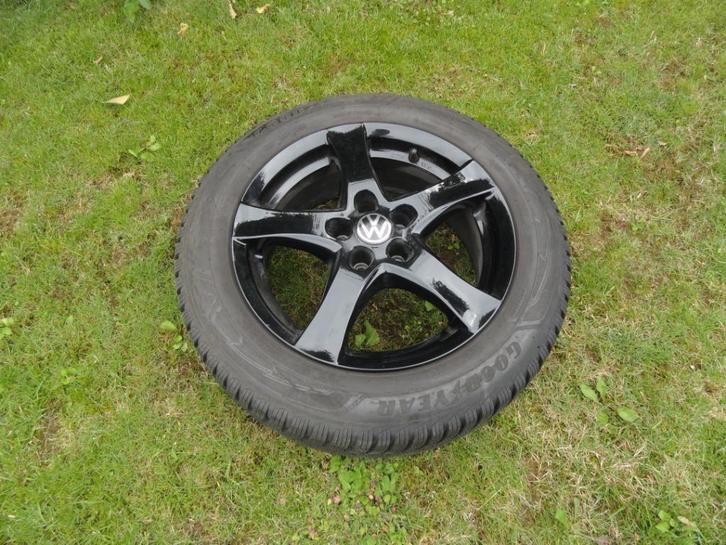 Volkswagen Polo, T-Cross alu velgen met winterbanden 16 inch, Auto-onderdelen, Banden en Velgen, Banden en Velgen, Winterbanden
