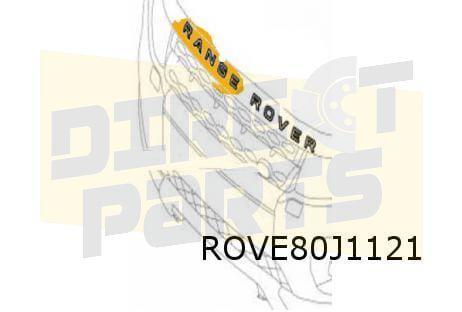 Embleem voorzijde tekst Links ''Range"  Origineel  LR026394, Auto-onderdelen, Carrosserie en Plaatwerk, Land Rover, Nieuw, Verzenden