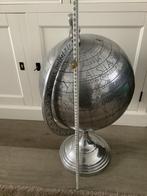 Grote zilveren wereldbol “ lijkt op die van Riviera Maison”, Huis en Inrichting, Woonaccessoires | Wereldbollen, Ophalen of Verzenden