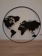 Moderne Wereldkaart Muurdecoratie - Metalen Design, Huis en Inrichting, Ophalen of Verzenden, Nieuw