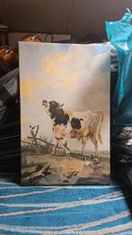 Schilderij Koe met Vogels - 70x45 cm, Antiek en Kunst, Kunst | Schilderijen | Klassiek, Ophalen