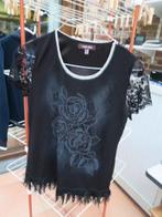Topje zwart mouw kant Marie Méro mt 38, Kleding | Dames, Maat 38/40 (M), Zwart, Marie Méro, Ophalen of Verzenden