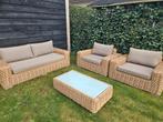 Mooie wicker tuinset/loungeset, volle ronde wicker, Ophalen, Zo goed als nieuw, Wicker, Bank